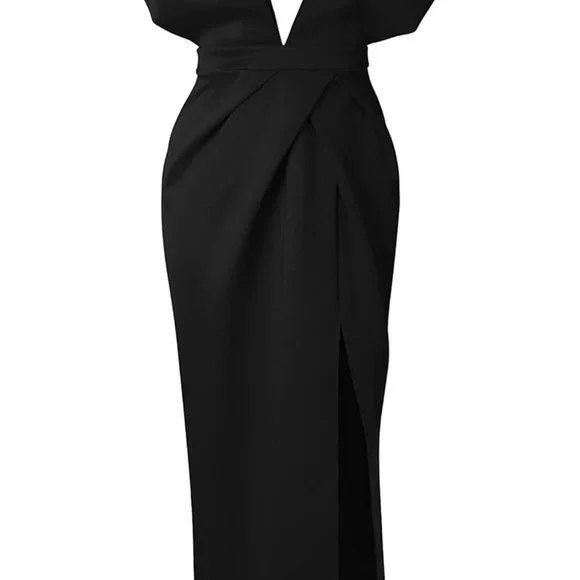 Chic Black Midi Dress for Women - Picture 3 of 6